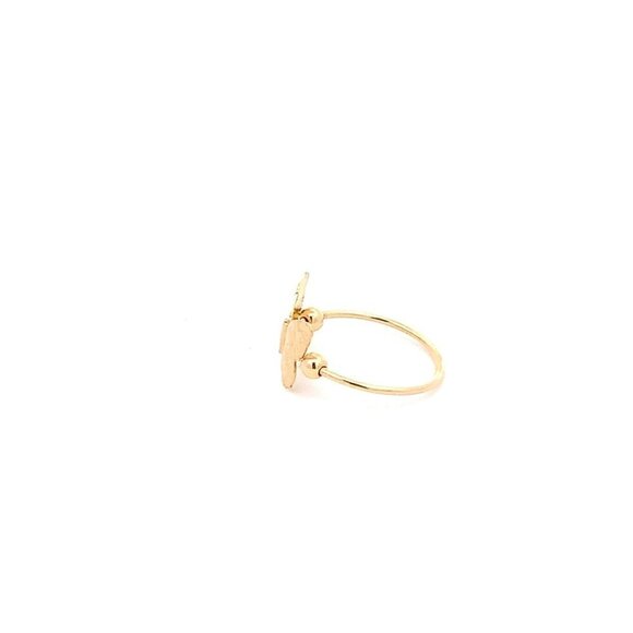 18K Yellow Gold Ring Butterfly  1.40 grams Size 4.5 - Picture 5 of 8